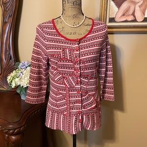 Anthropologie Moth Lovelorn Hearts Cardigan L